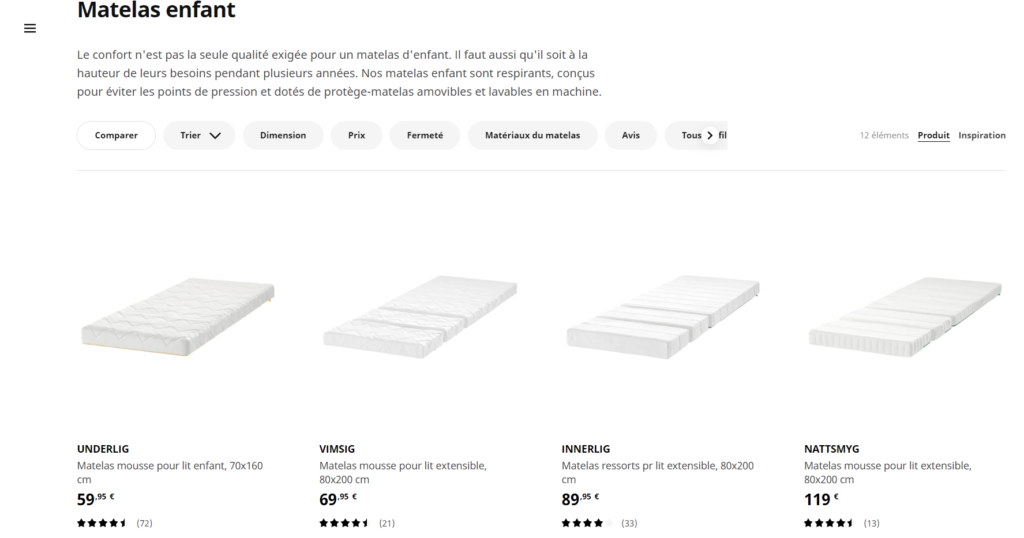 Les matelas pour enfants Ikea : prix, modèles, promo - Choisir son matelas